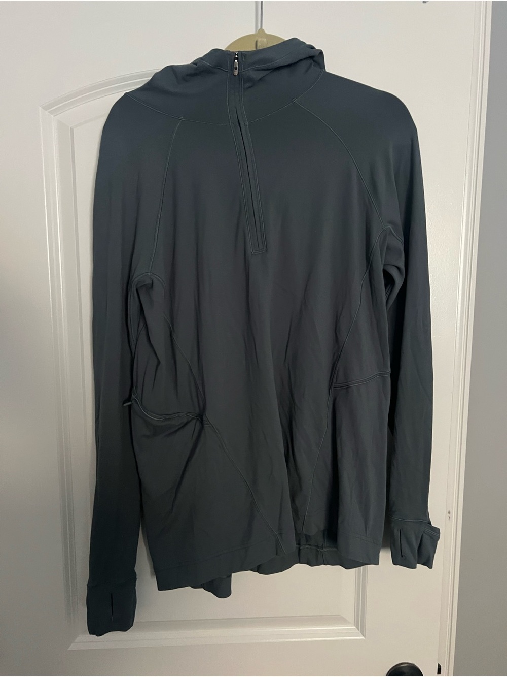Lululemon Dark Gray Half-Zip Lightweight Hoodie/exercise jacket, sz 10